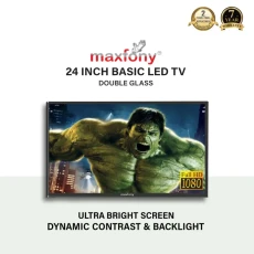 Maxfony 24 Inch BASIC LED TV DOUBLE GLASS