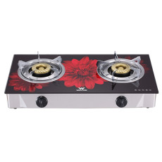 Walton Glass Top Double Burner Gas Stove  WGS-GDC10